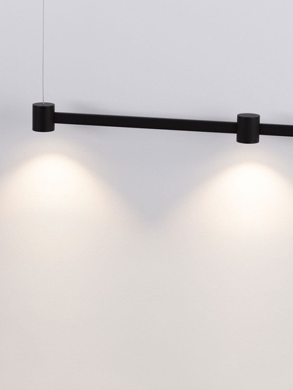 Nova Luce LED Pendelleuchte Puize dimmbar 21W warmweiss 3000K Schwarz Aluminium 80x6cm 9002050