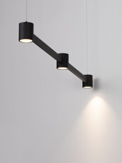 Nova Luce LED Pendelleuchte Puize dimmbar 21W warmweiss 3000K Schwarz Aluminium 80x6cm 9002050