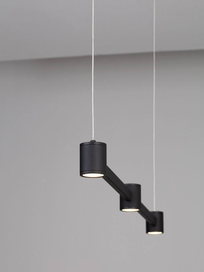 Nova Luce LED Pendelleuchte Puize dimmbar 21W warmweiss 3000K Schwarz Aluminium 80x6cm 9002050