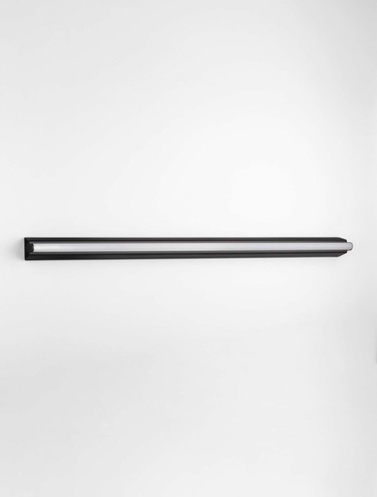 Nova Luce LED Wandleuchte Endo 26W CCT warm-/neutralweiss 3000/4000K IP44 Schwarz Aluminium 82x5,5cm 9002054