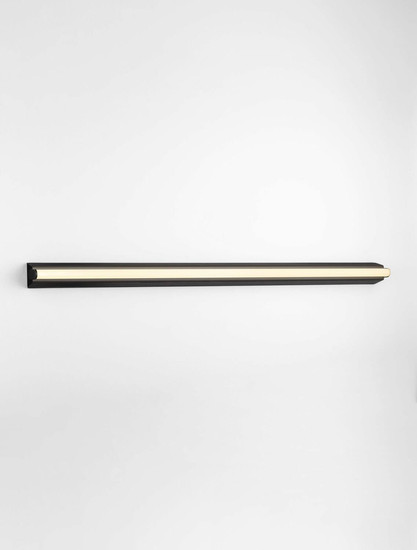 Nova Luce LED Wandleuchte Endo 26W CCT warm-/neutralweiss 3000/4000K IP44 Schwarz Aluminium 82x5,5cm 9002054