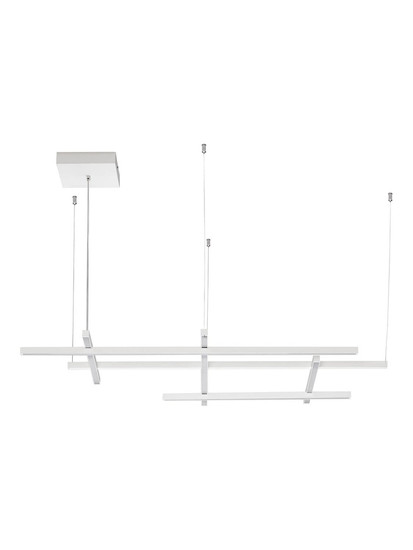 Nova Luce LED Pendelleuchte Pace dimmbar 83W warmweiss 3000K Weiß Aluminium 102x80cm 9002055