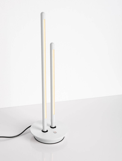 Nova Luce LED Tischleuchte Intec dimmbar 8W warmweiss 3000K Weiß Aluminium Ø15cm 9002063