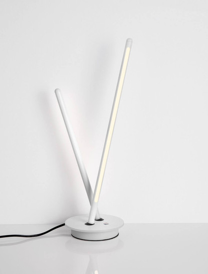 Nova Luce LED Tischleuchte Intec dimmbar 8W warmweiss 3000K Weiß Aluminium Ø15cm 9002063