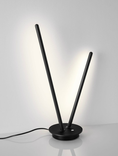 Nova Luce LED Tischleuchte Intec dimmbar 8W warmweiss 3000K Schwarz Aluminium Ø15cm 9002064