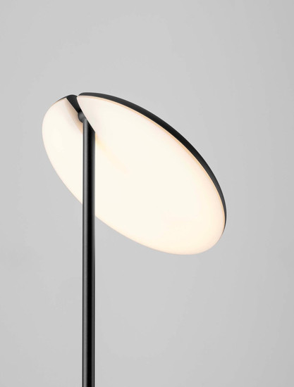 Nova Luce LED Stehleuchte Nostos dimmbar 30W warmweiss 3000K Schwarz Aluminium 205cm 9002066