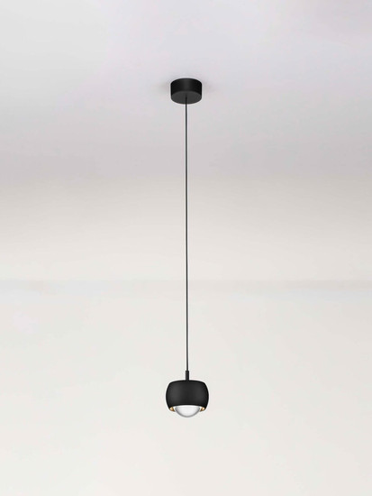 Nova Luce LED Pendelleuchte Conga 13W warmweiss 3000K Schwarz Aluminium Ø10cm 9002068