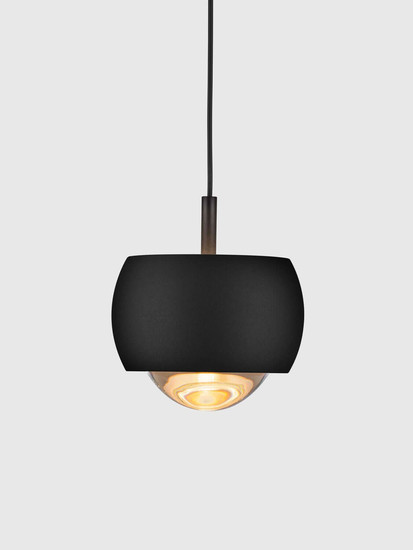 Nova Luce LED Pendelleuchte Conga 13W warmweiss 3000K Schwarz Aluminium Ø10cm 9002068
