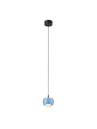 Nova Luce LED Pendelleuchte Conga 13W warmweiss 3000K Hellblau Aluminium Ø10cm 9002071