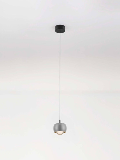 Nova Luce LED Pendelleuchte Conga 13W warmweiss 3000K Grau Aluminium Ø10cm 9002072