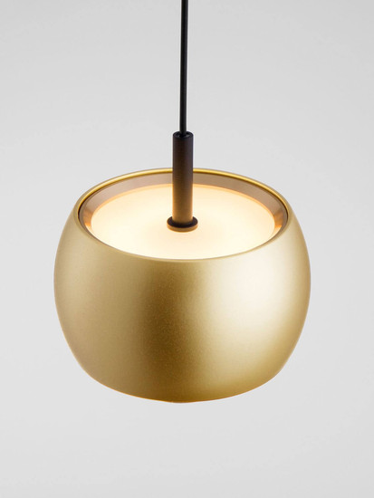 Nova Luce LED Pendelleuchte Conga 13W warmweiss 3000K Gold Aluminium Ø10cm 9002073