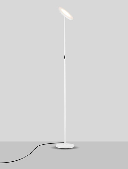 Nova Luce LED Stehleuchte Sinkro dimmbar 30W warmweiss 3000K Weiß Stahl 181cm 9002083