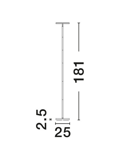 Nova Luce LED Stehleuchte Sinkro dimmbar 30W warmweiss 3000K Weiß Stahl 181cm 9002083