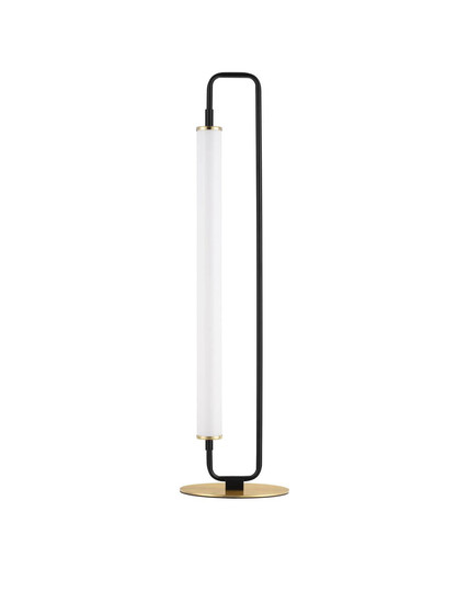 Nova Luce LED Tischleuchte Wetro 20W warmweiss 3000K Schwarz Gold Metall Ø18cm 9002084