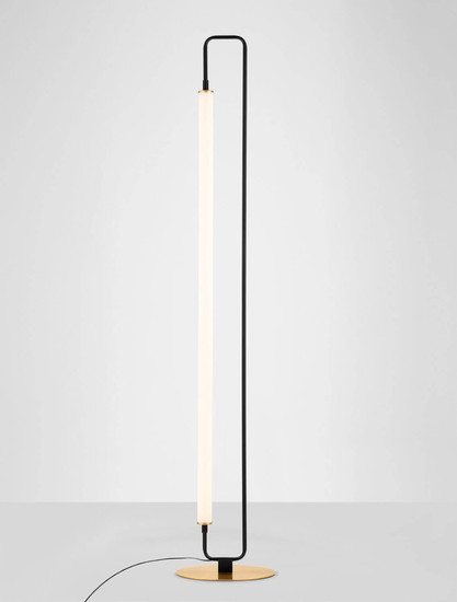 Nova Luce LED Stehleuchte Wetro 32W warmweiss 3000K Schwarz Gold Metall 150cm 9002085