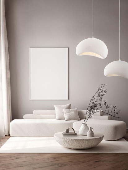 Nova Luce Pendelleuchte Aere E27 Weiß 50x40cm 9002661