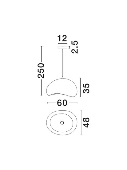 Nova Luce Pendelleuchte Aere E27 Weiß 60x48cm 9002662