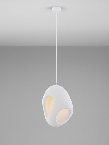 Nova Luce Pendelleuchte Tempus E27 Weiß 40x30cm 9002670