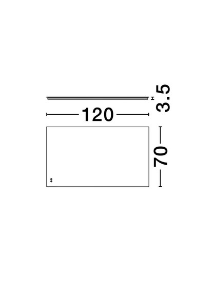 Nova Luce LED Spiegel Alda 53W neutralweiss 4000K IP44 Aluminium Spiegelglas 120x70cm 9006011