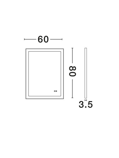 Nova Luce LED Spiegel Ural 29W neutralweiss 4000K IP44 Aluminium Spiegelglas 80x60cm 9006014
