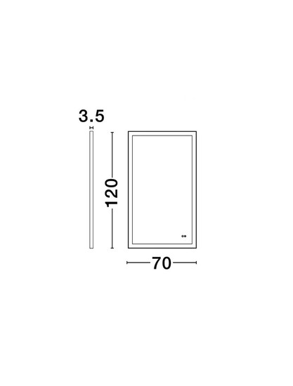 Nova Luce LED Spiegel Ural 36W neutralweiss 4000K IP44 Aluminium Spiegelglas 120x70cm 9006015