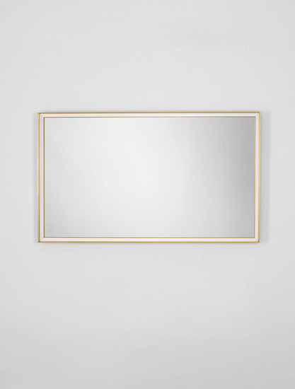 Nova Luce LED Spiegel Ambor dimmbar 49W neutralweiss 4000K IP44 Gold Aluminium Spiegelglas 120x70cm 9006020