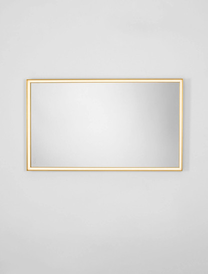 Nova Luce LED Spiegel Ambor dimmbar 49W neutralweiss 4000K IP44 Gold Aluminium Spiegelglas 120x70cm 9006020
