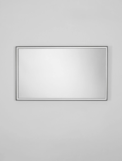 Nova Luce LED Spiegel Ambor dimmbar 48W neutralweiss 4000K IP44 Schwarz Aluminium Spiegelglas 120x70cm 9006022
