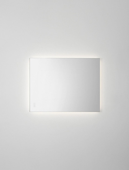 Nova Luce LED Spiegel Alda 48W warmweiss 3000K IP44 Aluminium Spiegelglas 80x60cm 9006026