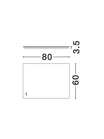 Nova Luce LED Spiegel Alda 48W warmweiss 3000K IP44 Aluminium Spiegelglas 80x60cm 9006026