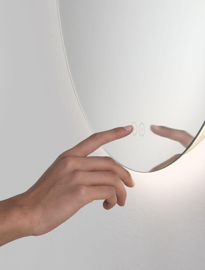 Nova Luce LED Spiegel Alda dimmbar 33W warmweiss 3000K IP44 Aluminium Spiegelglas Ø60cm 9006028