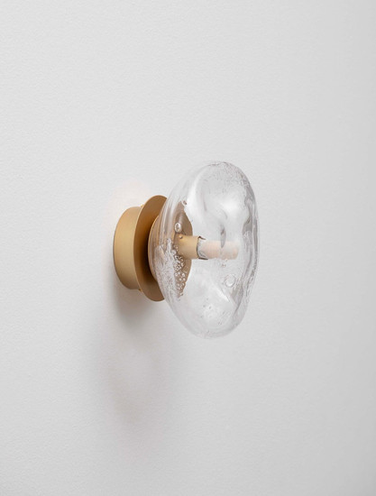 Nova Luce Wandleuchte King G9 Altmessing Glas Metall Ø17cm 9006033