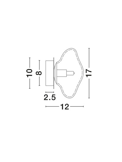 Nova Luce Wandleuchte King G9 Altmessing Glas Metall Ø17cm 9006033