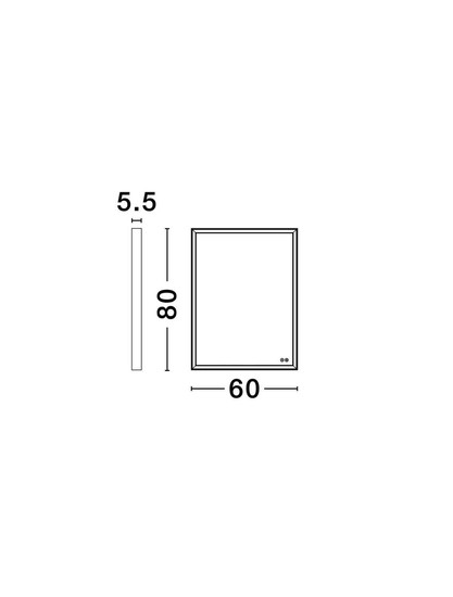 Nova Luce LED Spiegel Ambor dimmbar 38W warmweiss 3000K IP44 Gold Aluminium Spiegelglas 80x60cm 9006039