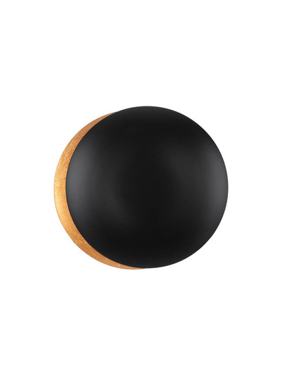 Nova Luce LED Wandleuchte Soleil 6W warmweiss 3000K Schwarz Blattgold Aluminium Ø20cm 9006080