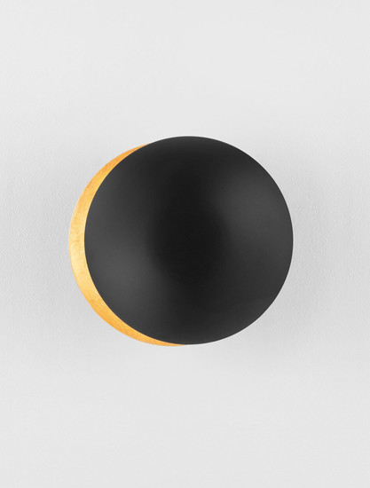 Nova Luce LED Wandleuchte Soleil 6W warmweiss 3000K Schwarz Blattgold Aluminium Ø20cm 9006080