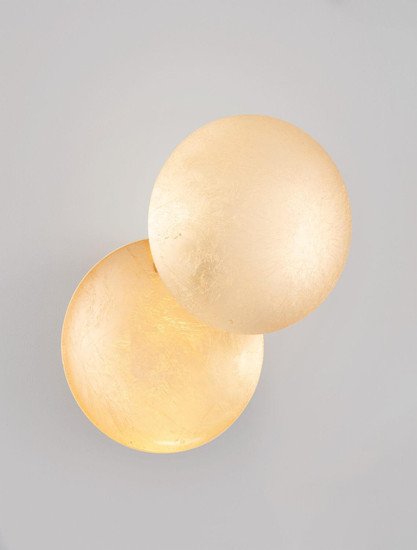 Nova Luce LED Wandleuchte Soleil 6W warmweiss 3000K Blattgold Aluminium Ø20cm 9006081