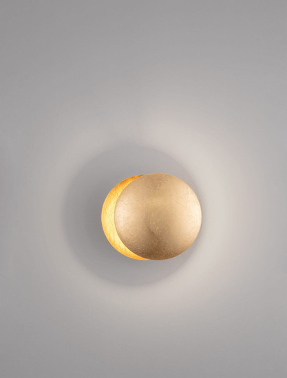 Nova Luce LED Wandleuchte Soleil 6W warmweiss 3000K Blattgold Aluminium Ø20cm 9006081