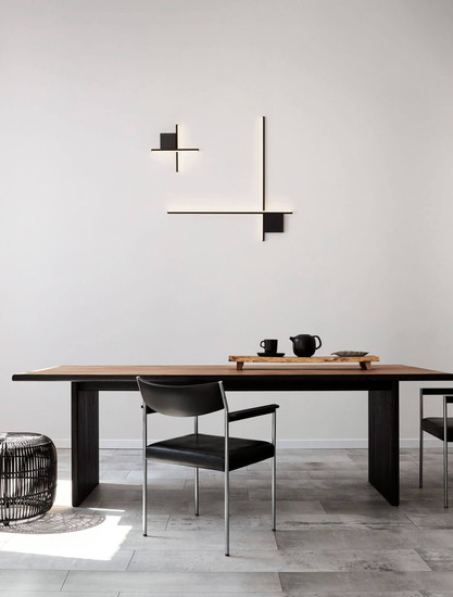 Nova Luce LED Wandleuchte Cross dimmbar 10W warmweiss 2700K Schwarz Aluminium 30x30cm 9006082