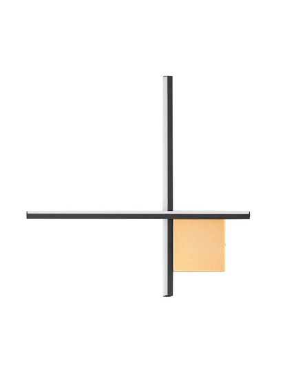 Nova Luce LED Wandleuchte Cross dimmbar 15W warmweiss 3000K Schwarz Gold Aluminium 50x50cm 9006085