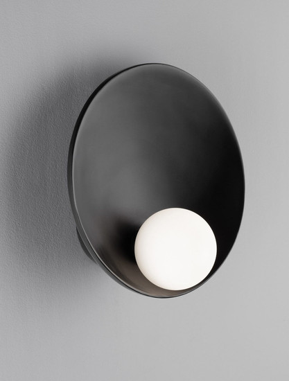 Nova Luce Wandleuchte Minim G9 Schwarz Opal Stahl Glas Ø23cm 9006091