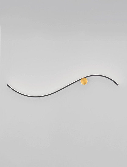 Nova Luce LED Wandleuchte Kima 20W warmweiss 3000K Schwarz Gold Aluminium 102x20cm 9006096