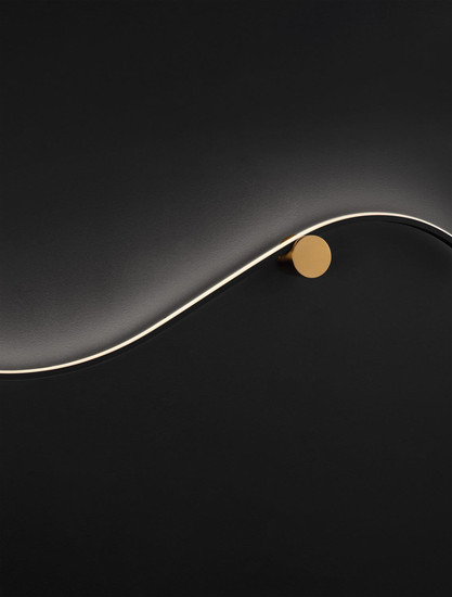 Nova Luce LED Wandleuchte Kima 20W warmweiss 3000K Schwarz Gold Aluminium 102x20cm 9006096