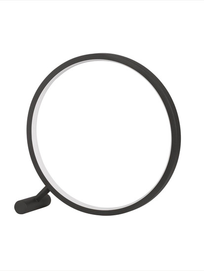Nova Luce LED Tischleuchte Hola 12W warmweiss 3000K Schwarz Aluminium Ø29cm 9006097