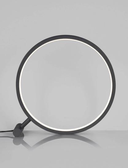Nova Luce LED Tischleuchte Hola 12W warmweiss 3000K Schwarz Aluminium Ø29cm 9006097