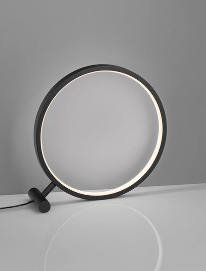 Nova Luce LED Tischleuchte Hola 12W warmweiss 3000K Schwarz Aluminium Ø29cm 9006097