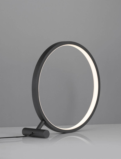 Nova Luce LED Tischleuchte Hola 12W warmweiss 3000K Schwarz Aluminium Ø29cm 9006097