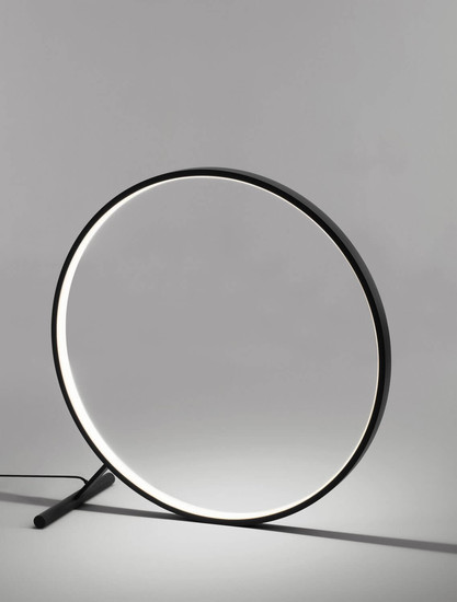 Nova Luce LED Stehleuchte Hola 46W warmweiss 3000K Schwarz Aluminium Ø80cm 9006098