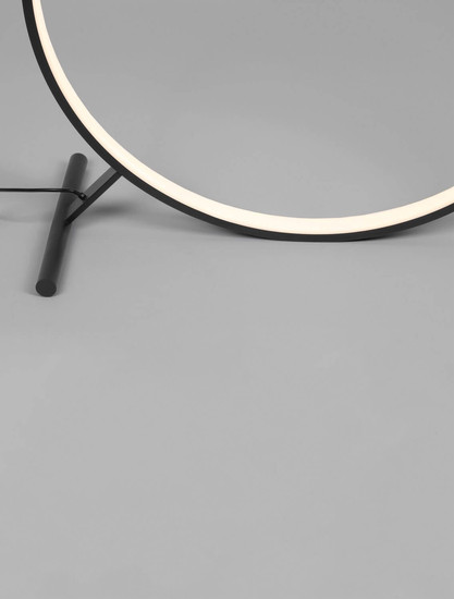 Nova Luce LED Stehleuchte Hola 46W warmweiss 3000K Schwarz Aluminium Ø80cm 9006098