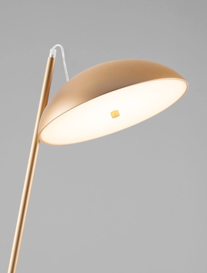 Nova Luce LED Stehleuchte Flute dimmbar 30W warmweiss 3000K Gold Aluminium 153cm 9006099